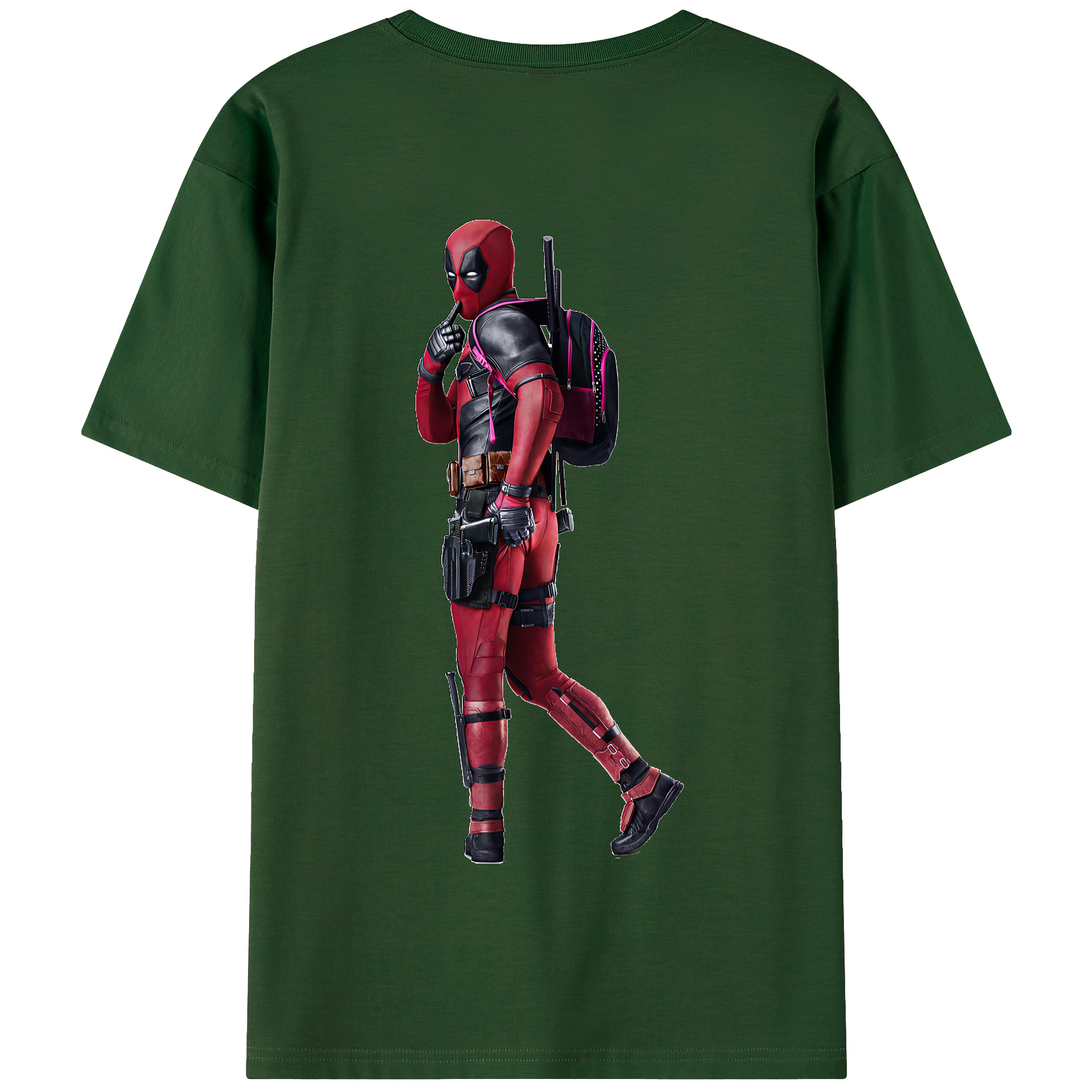 （画像用） Deadpool デッドプール 綿100％半袖Tシャツ（背面プリント）